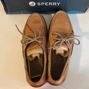 Used Sperry Men's Sahara Brown Boat Shoes Size 10